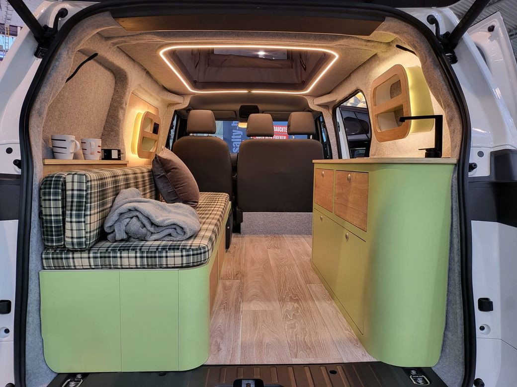 Interior of ID.Buzz Camper by Alpincamper