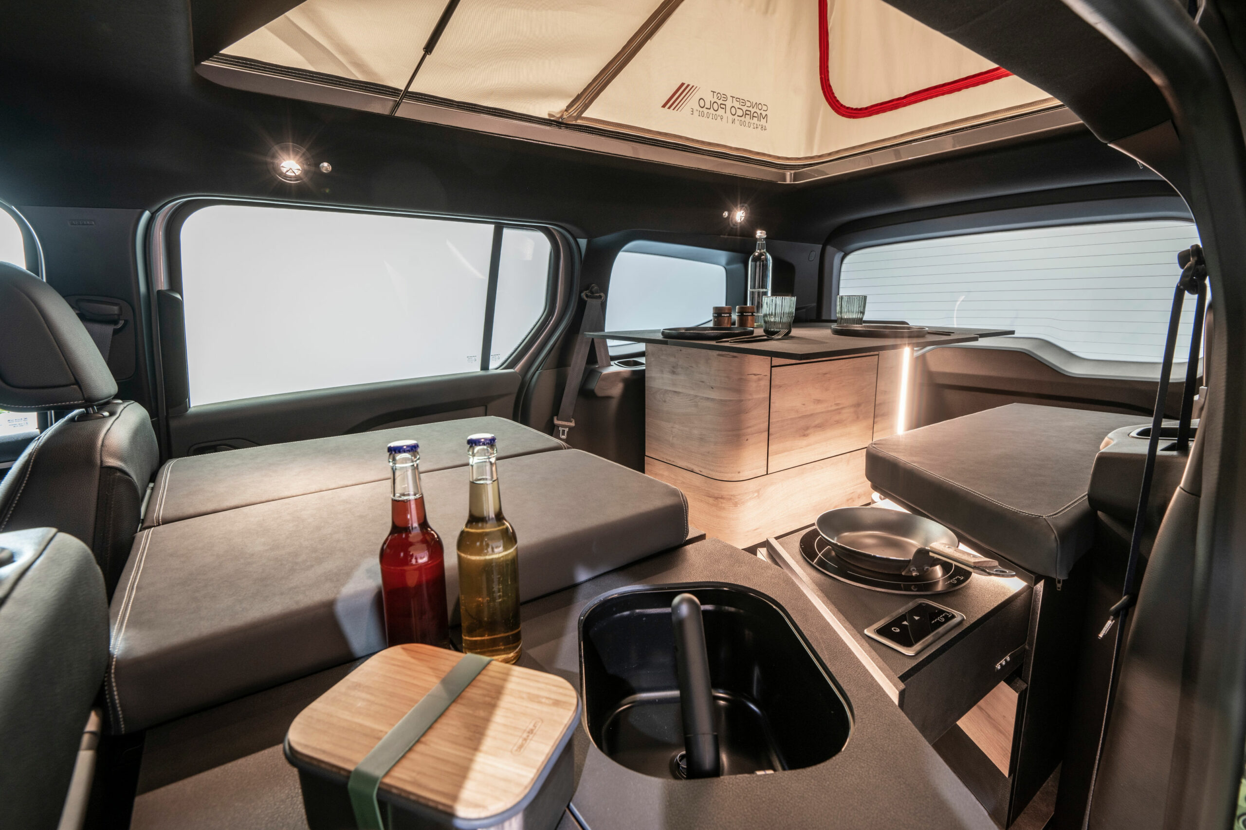 Interior of the Mercedes Concept EQT Marco Polo